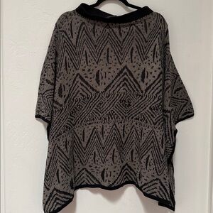 Peruvian Connection Pima poncho sweater One Size Fits Most
